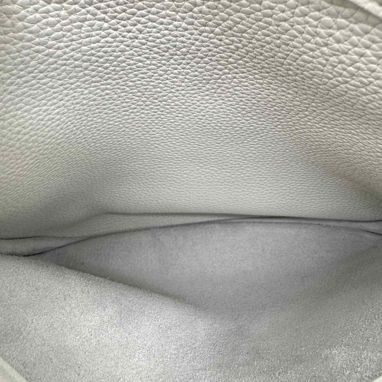 HERMES Clemence Evelyne III 29 Crossbody White