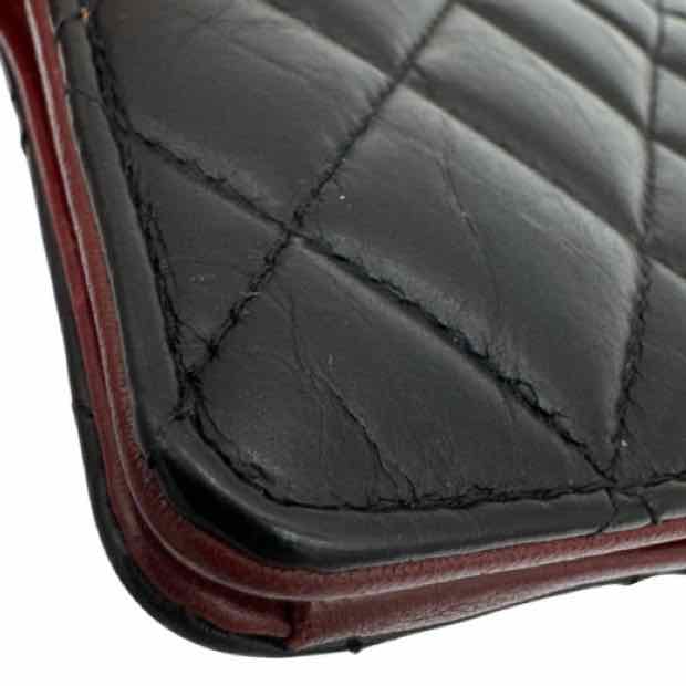 CHANEL Aged Calfskin Quilted Re-issue Yen Wallet Black (Pre-Owned)