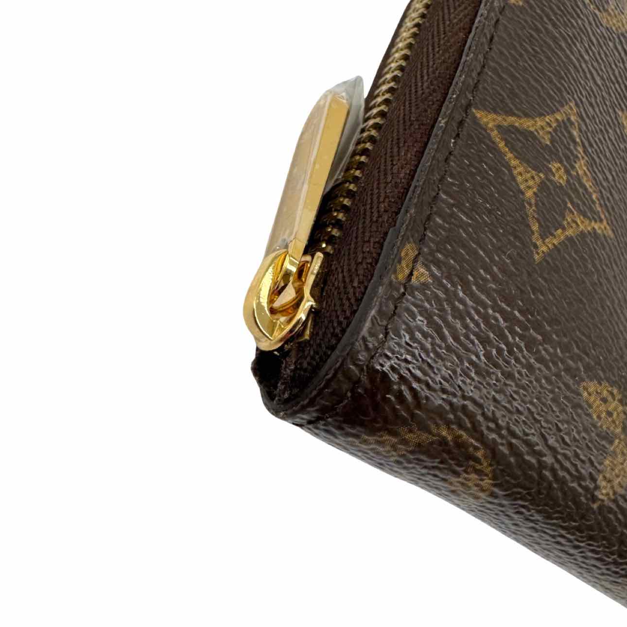 LOUIS VUITTON Monogram Canvas Zippy Coin Purse Wallet Brown