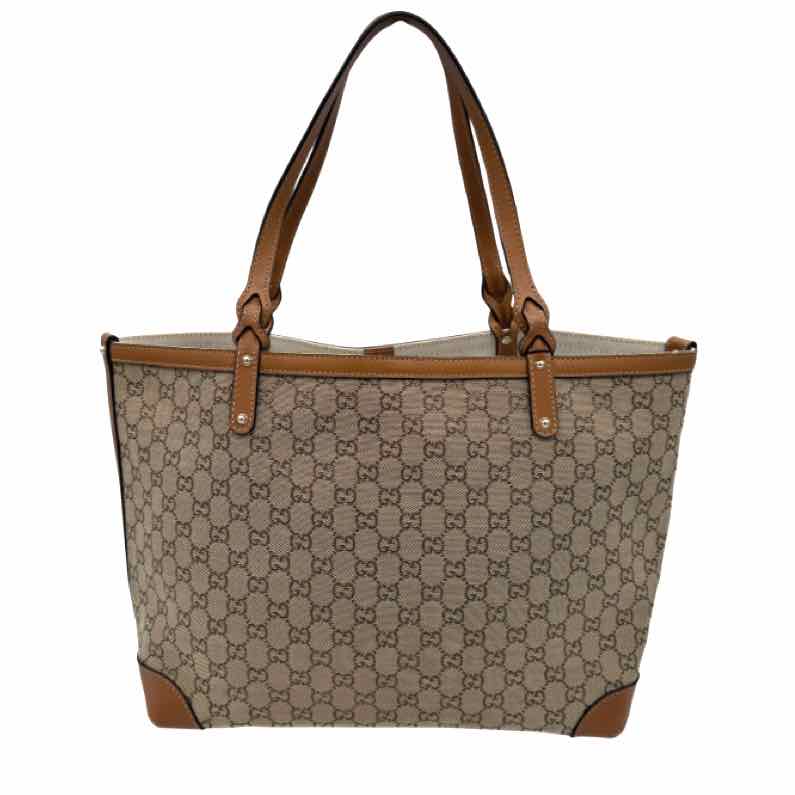 GUCCI GG Monogram Craft Medium Tote Beige (Pre-Owned)