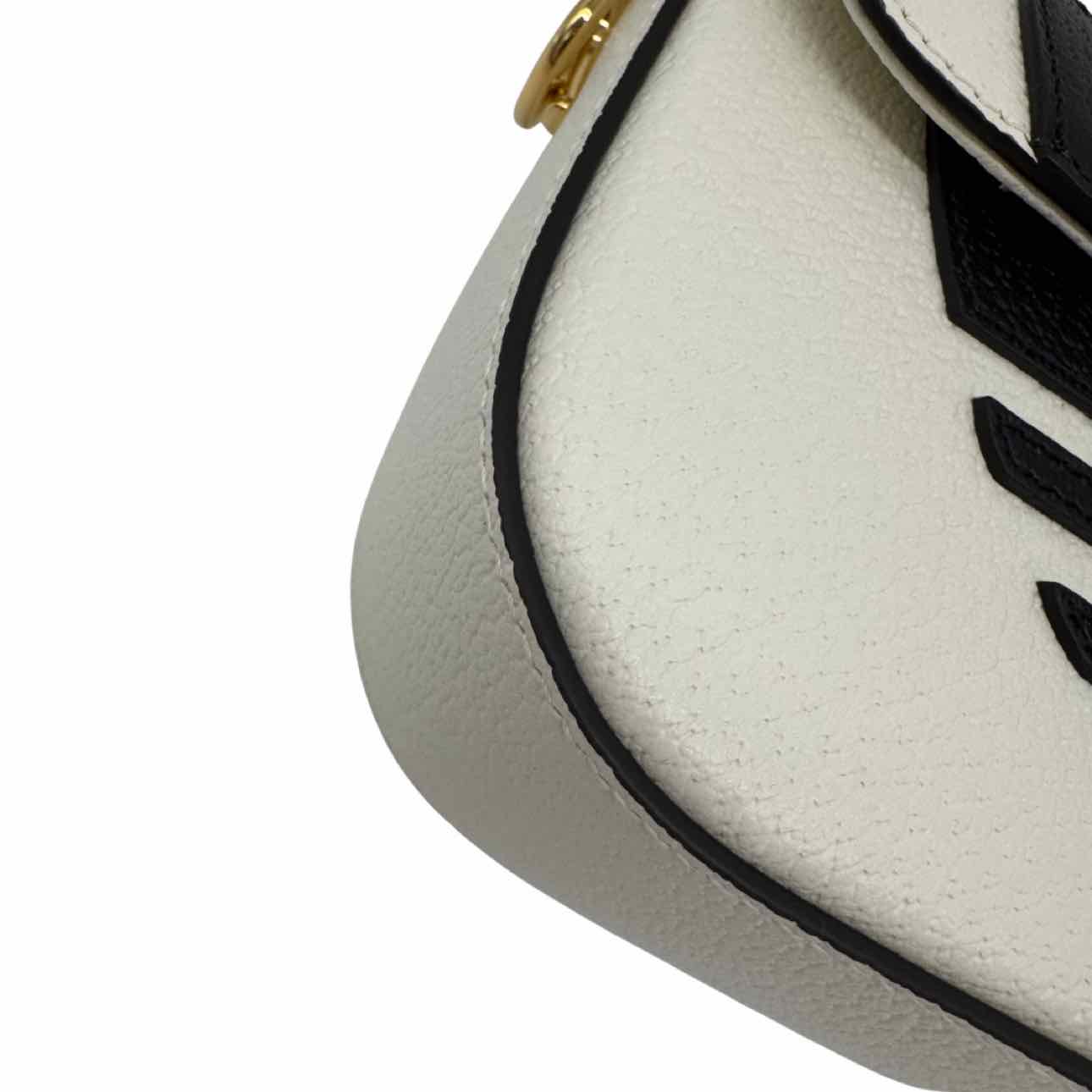 GUCCI Leather GG X Adidas Small Horsebit 1955 Shoulder Bag White