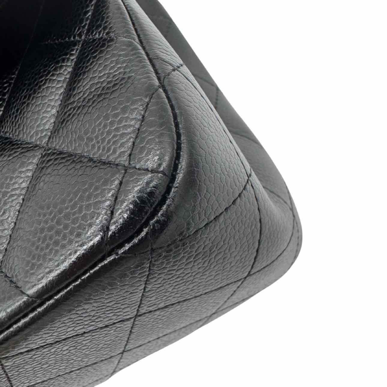 CHANEL Quilted Caviar Classic Double Flap Jumbo