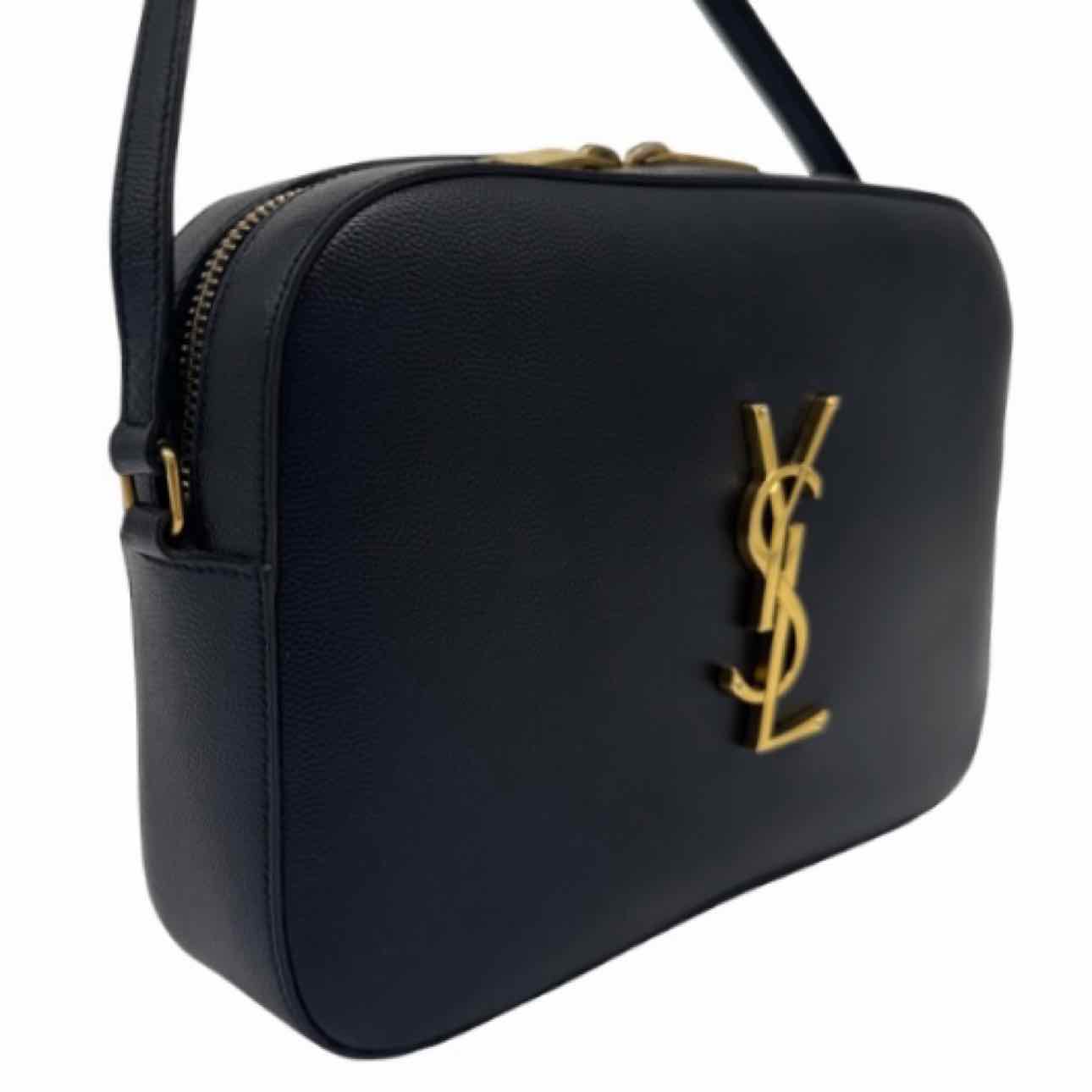 SAINT LAURENT Grain De Poudre Small Camera Bag Black