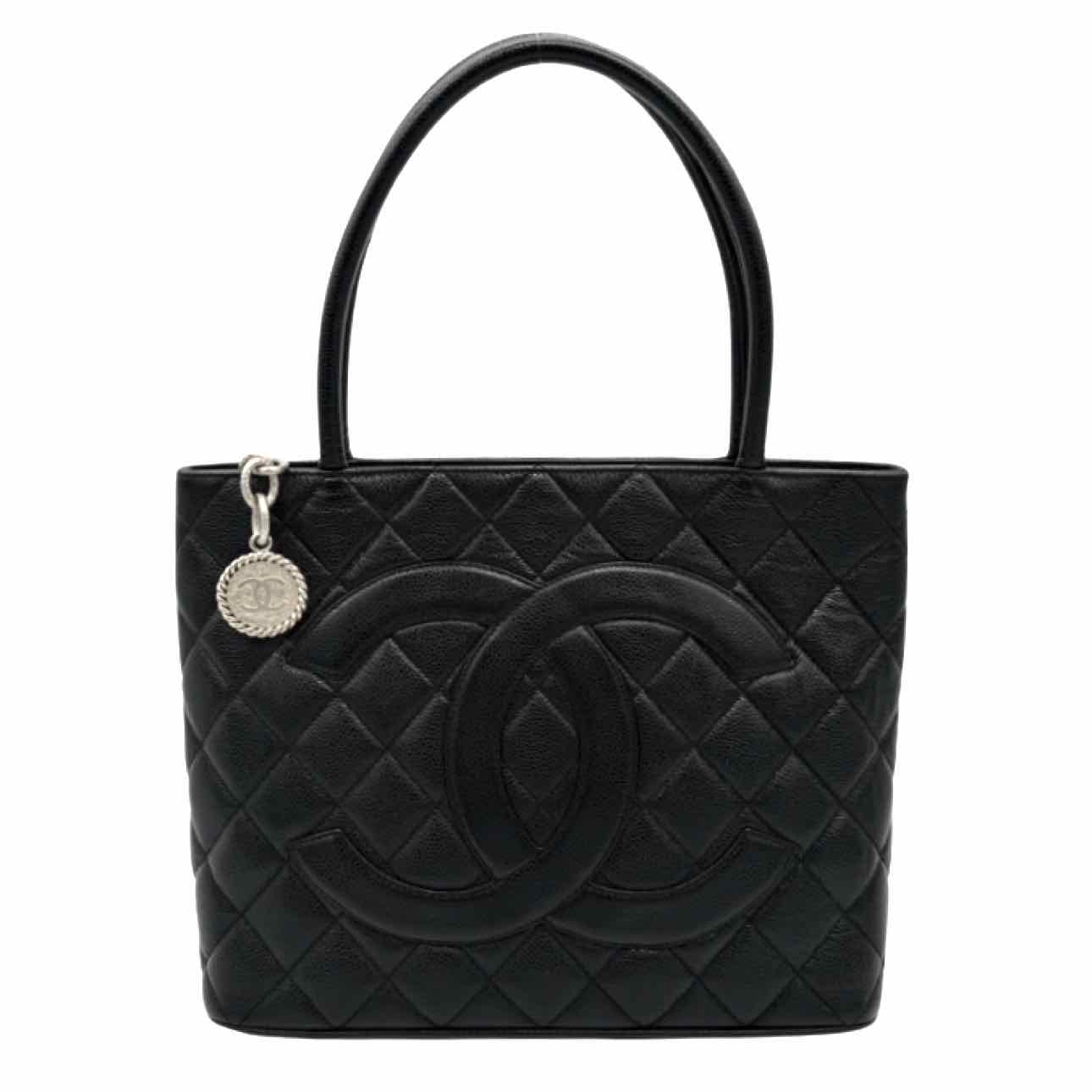 CHANEL Caviar Quilted Medallion Tote Black
