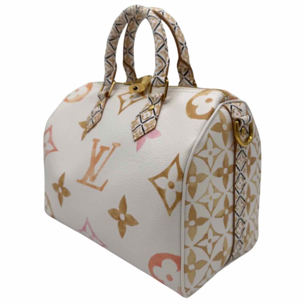 LOUIS VUITTON Monogram Giant By The Pool 2.0 Speedy Bandouliere 25 Beige