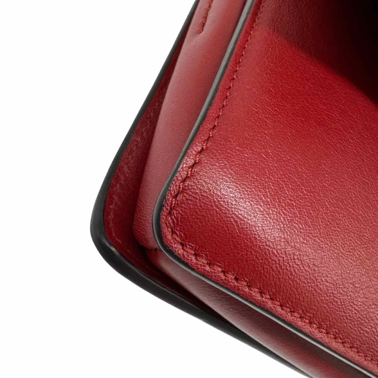 CHLOE Suede Calfskin Small Faye Crossbody Red