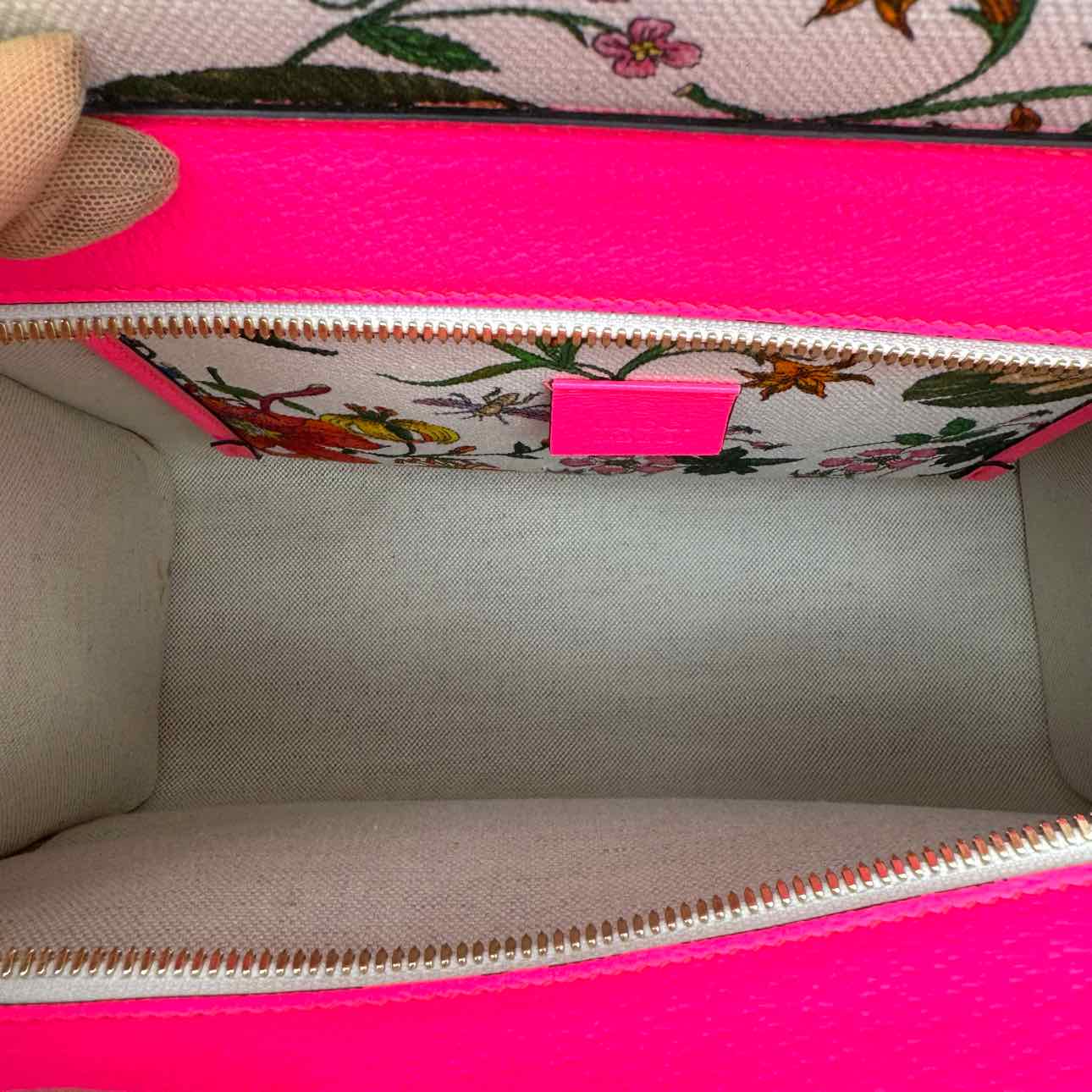 GUCCI Canvas Flora Medium Tote Ivory (Pre-Owned)
