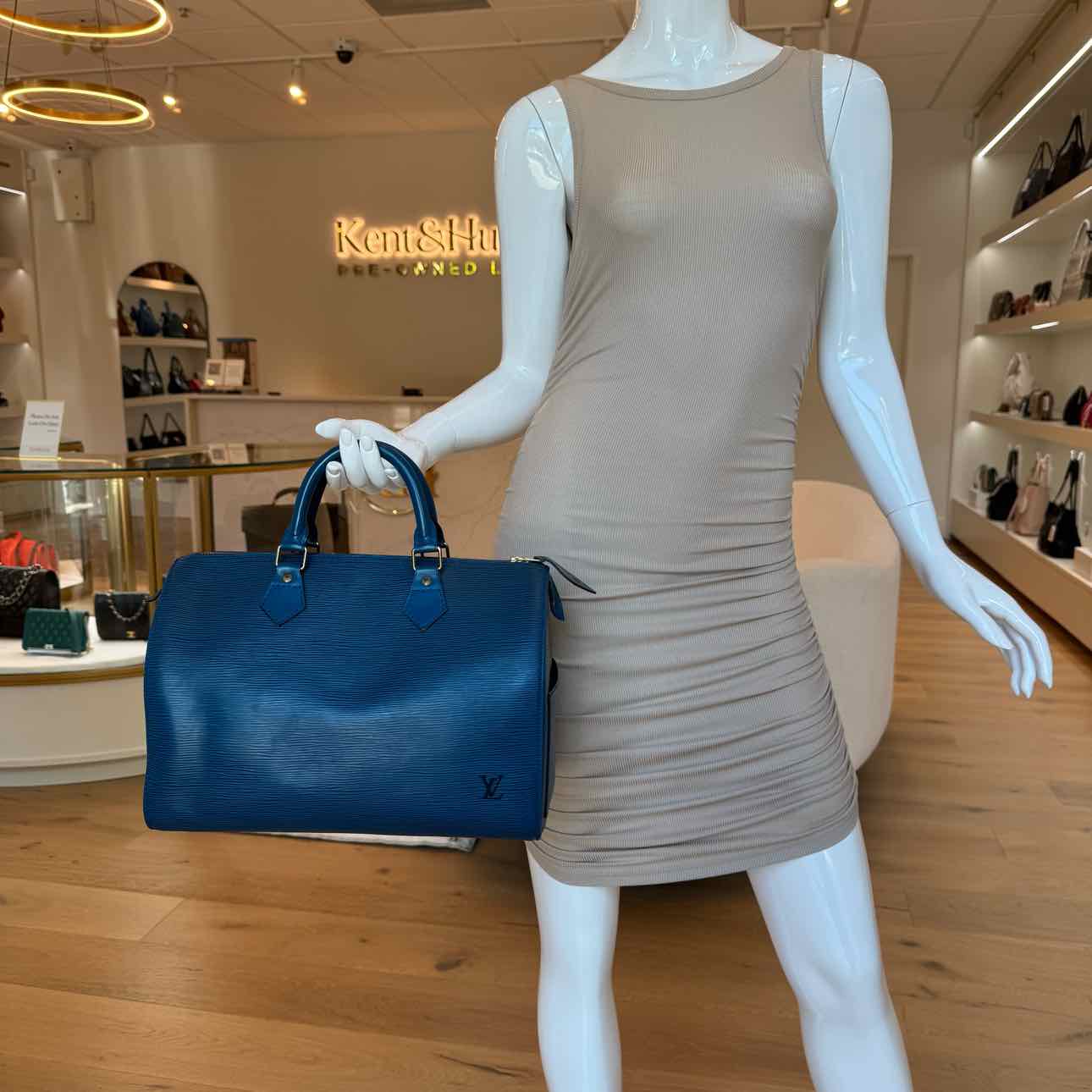 LOUIS VUITTON Epi Speedy 35 Blue (Pre-Owned)