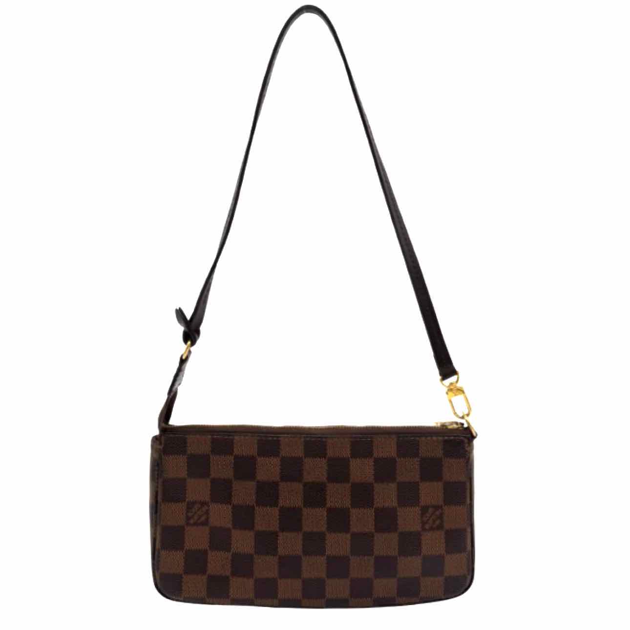 LOUIS VUITTON Damier Ebene Canvas Pochette Accessoires Brown