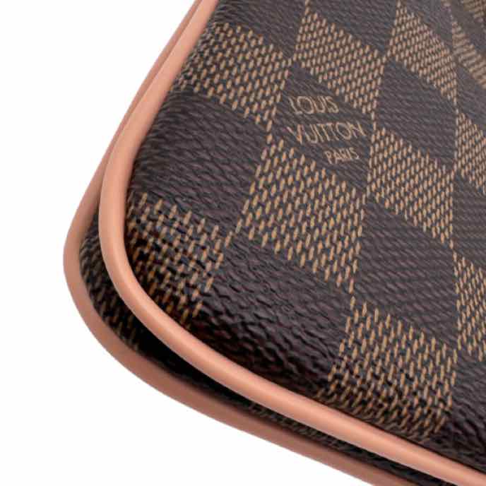 LOUIS VUITTON Double Zip Pochette Damier Ebene (pre-owned)