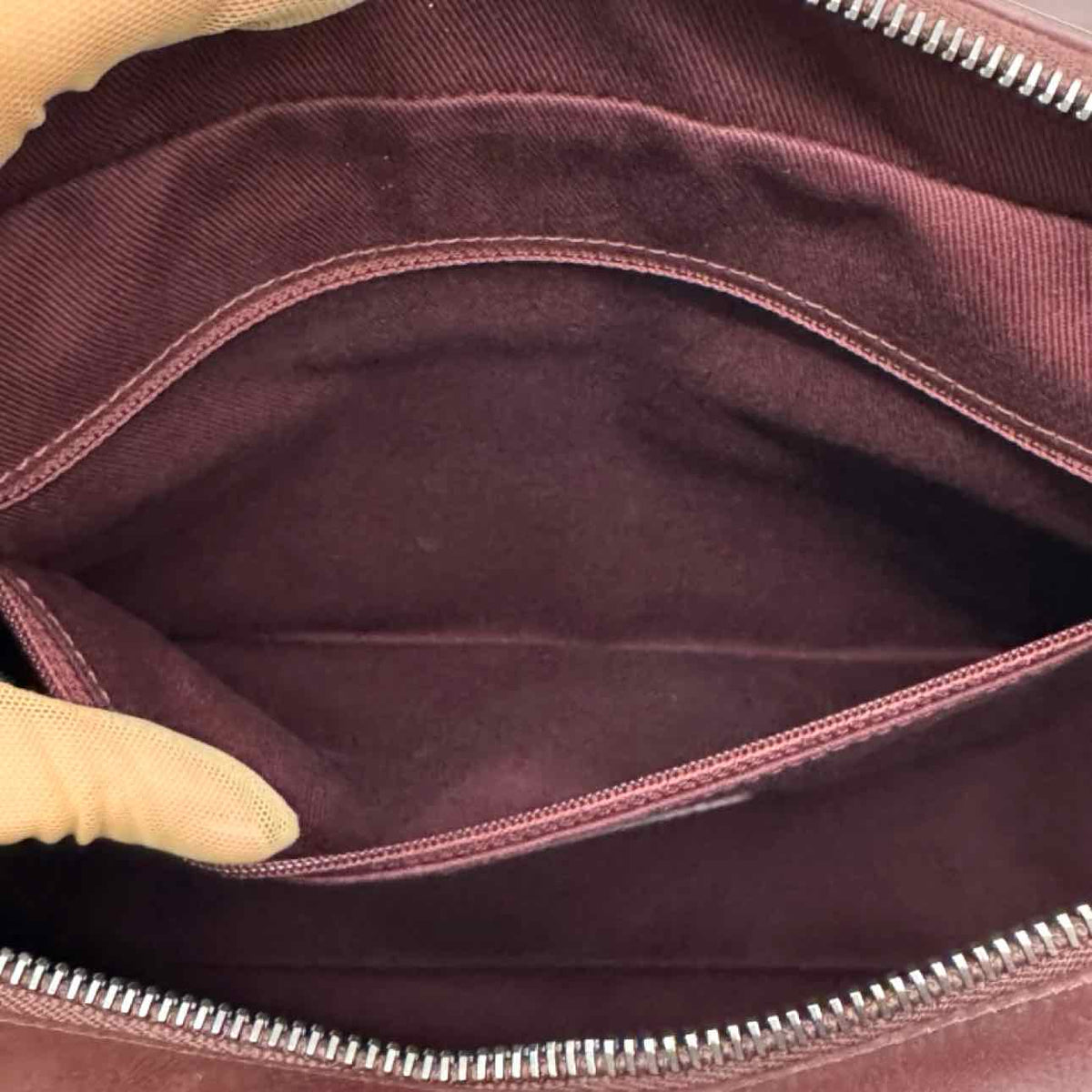CHANEL Diamond Quilted Calfskin Paris Edinburgh Coco Flap Bag Burgundy