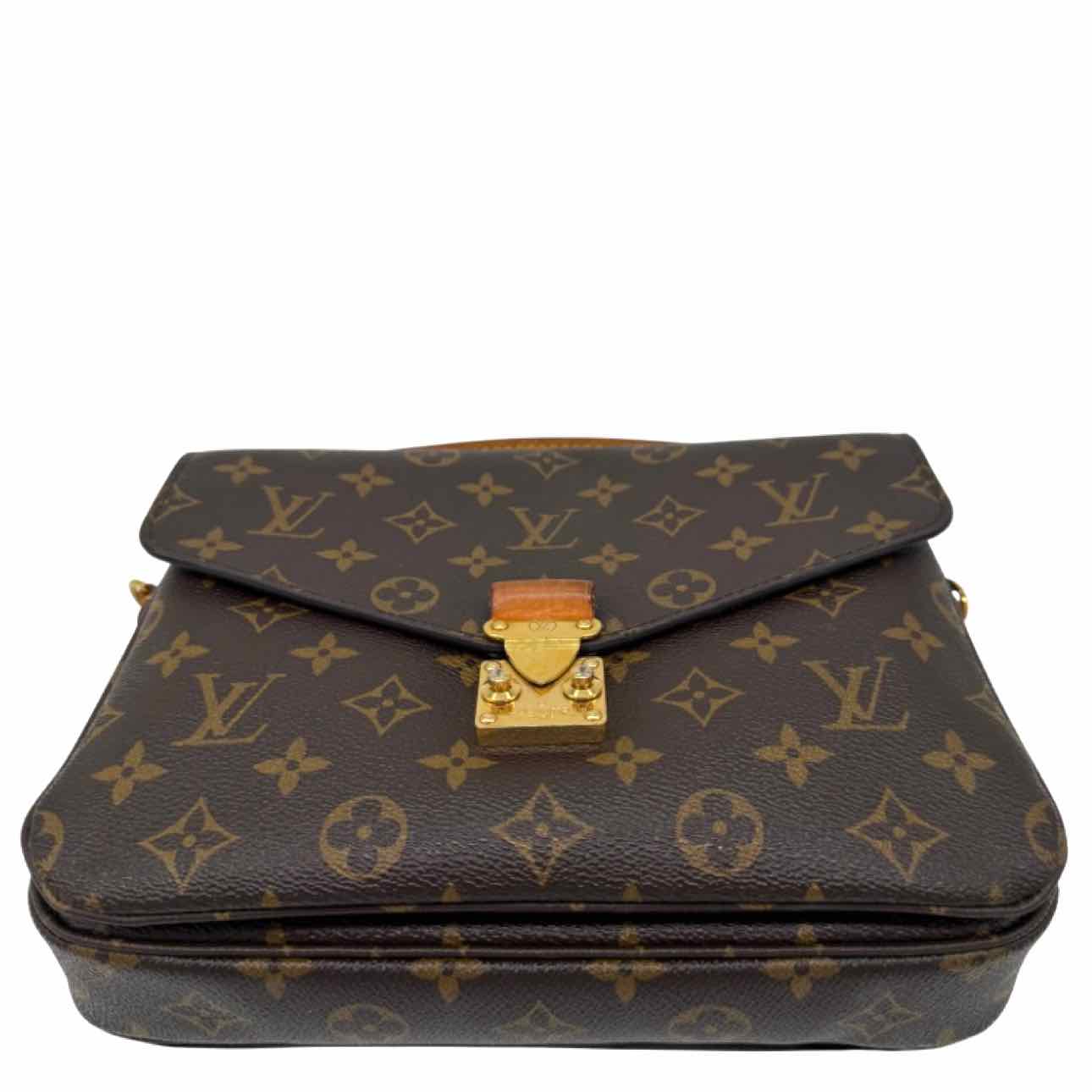 LOUIS VUITTON Monogram Canvas Pochette Metis Brown Crossbody
