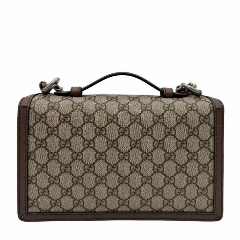 GUCCI Supreme Monogram Textured Dollar Top Handle Dionysus Bag Brown (Pre-Owned)