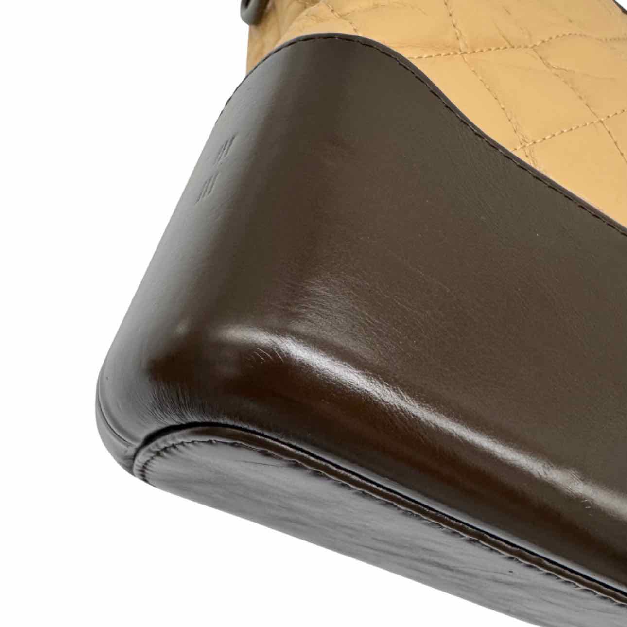 CHANEL Aged Calfskin Medium Gabrielle Hobo Bag Beige