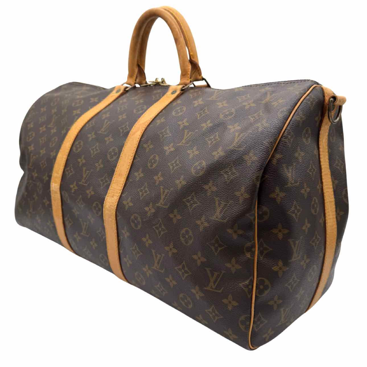 LOUIS VUITTON Monogram Canvas Keepall Bandouliere 55 Brown (Pre-Owned)