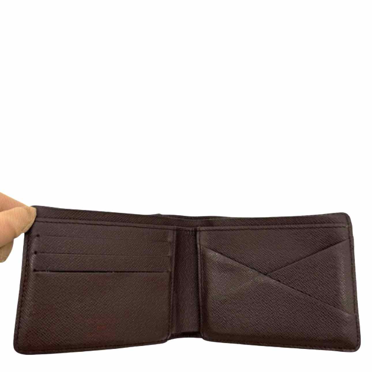 LOUIS VUITTON Damier Ebene Multiple Wallet Brown