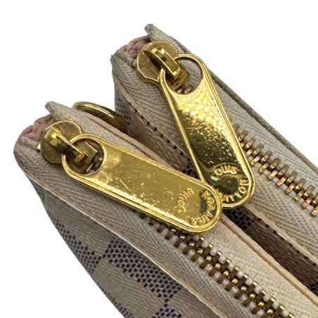 LOUIS VUITTON Damier Azur Double Zip Pouchette Crossbody (Preowned)