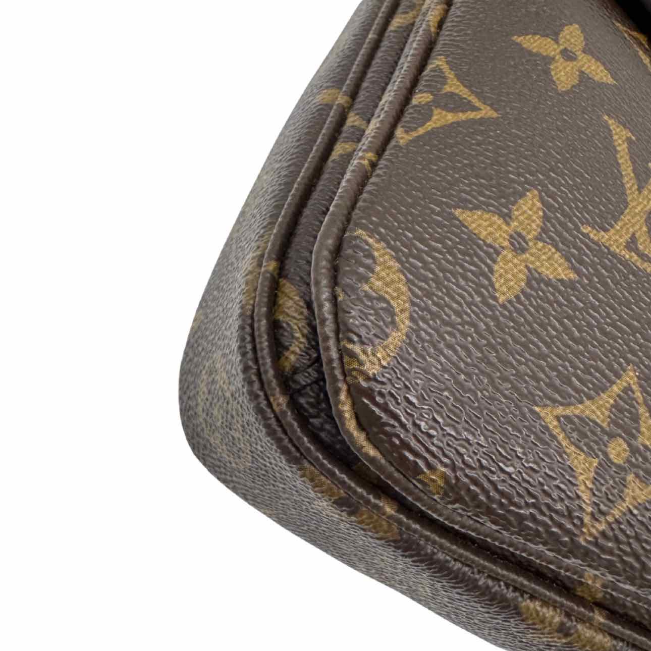 LOUIS VUITTON Monogram Canvas Pochette Metis Brown Crossbody