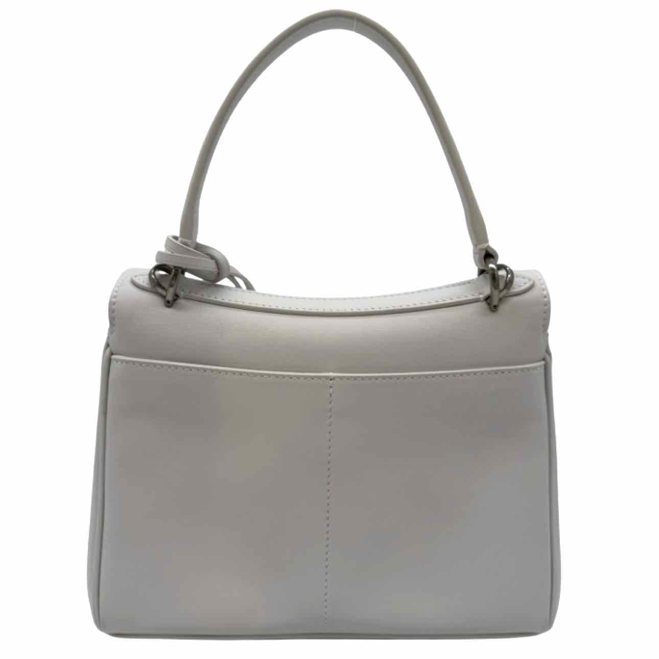 BALENCIAGA Calfskin Mini Rodeo Top Handle Crossbody Optic White