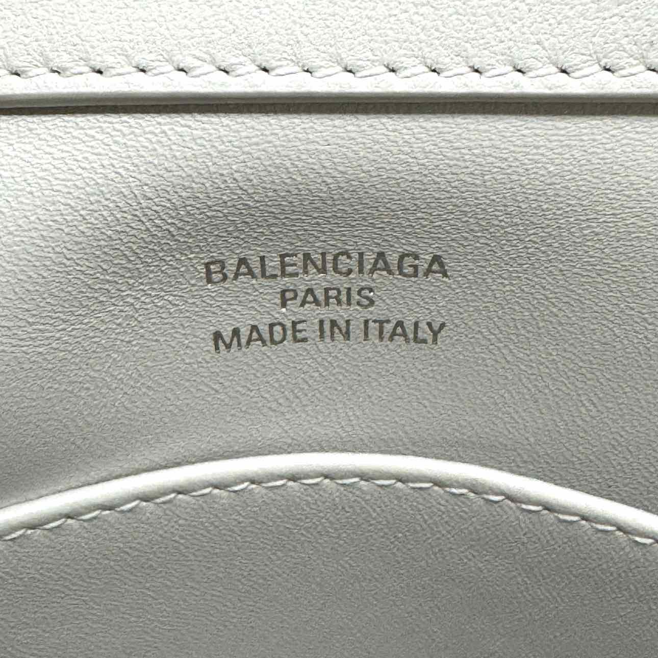 BALENCIAGA Calfskin Mini Rodeo Top Handle Crossbody Optic White