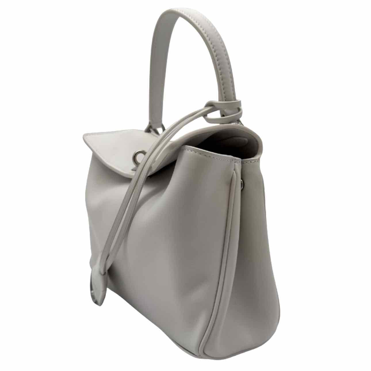 BALENCIAGA Calfskin Mini Rodeo Top Handle Crossbody Optic White