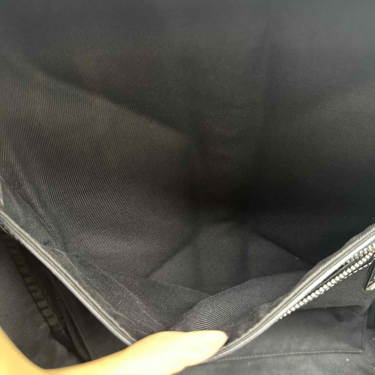 BURBERRY Monogram Print Leather Backpack Black