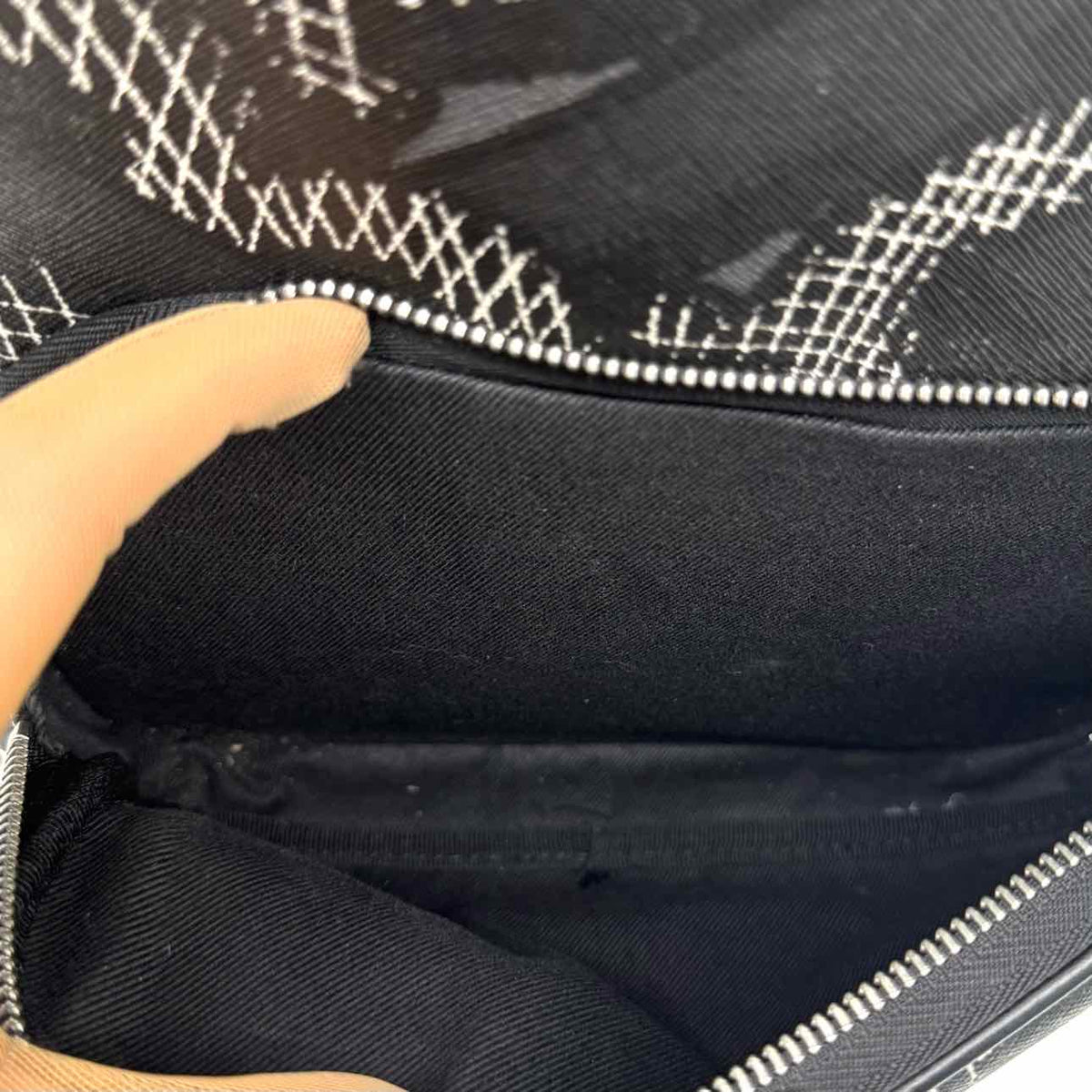 BURBERRY Monogram Print Leather Backpack Black