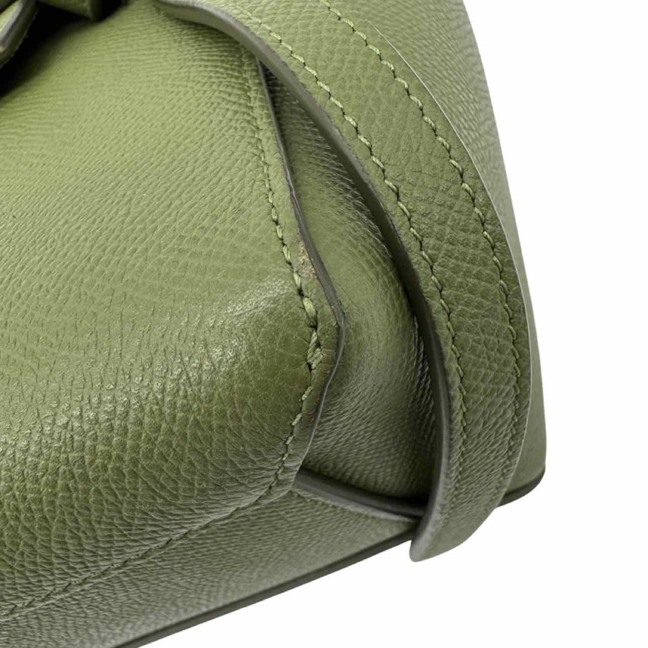 CELINE Grained Calfskin Micro Belt Bag Khaki