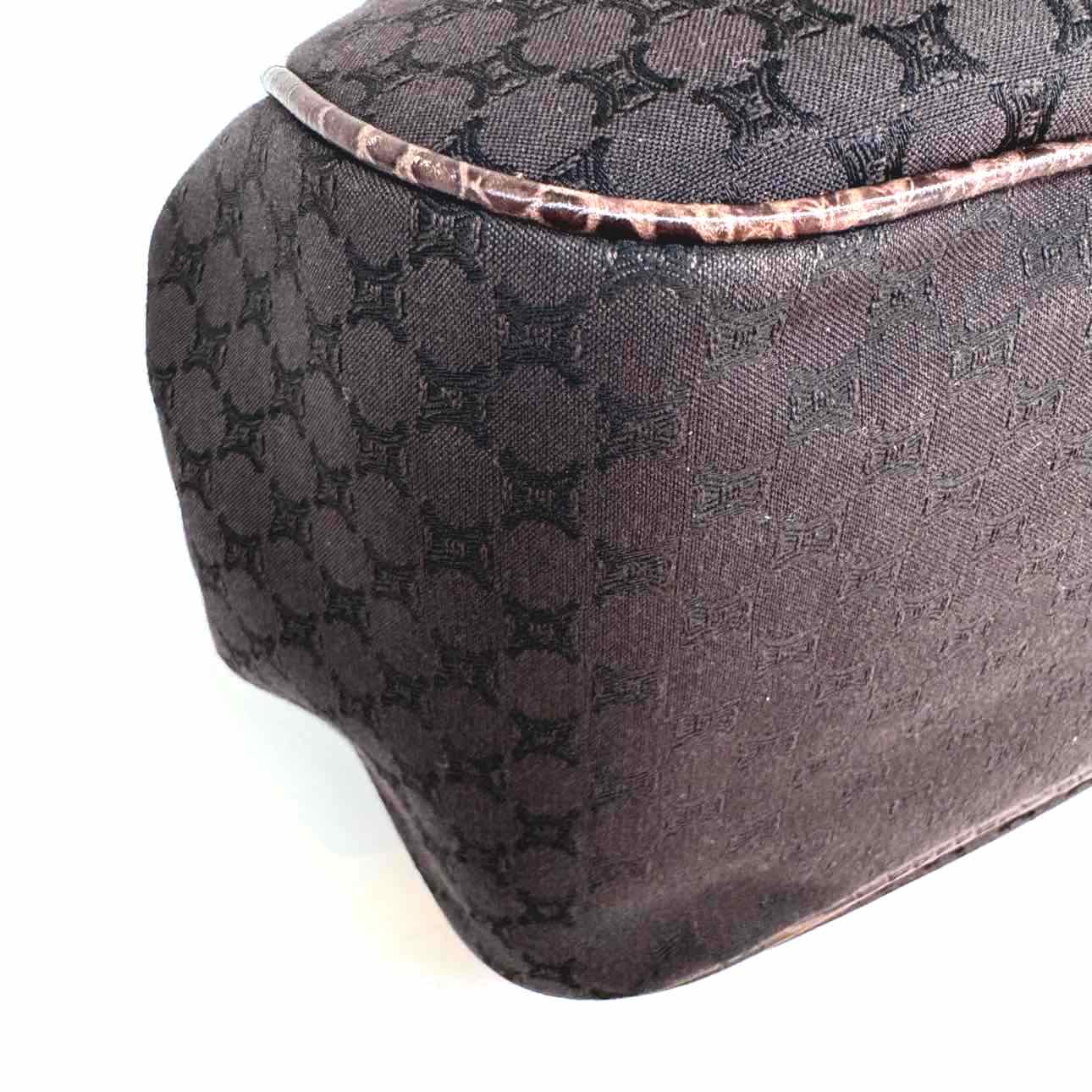 CELINE Macadam Canvas Tassel Shoulder Bag Brown (Pre-Owned)