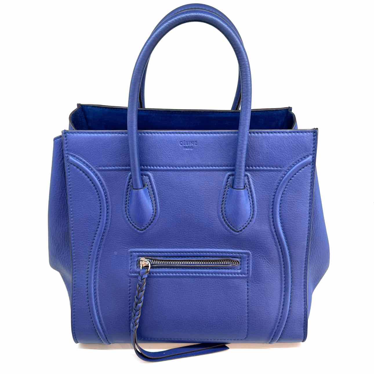 Celine Phantom Luggage Tote, Blue calfskin 