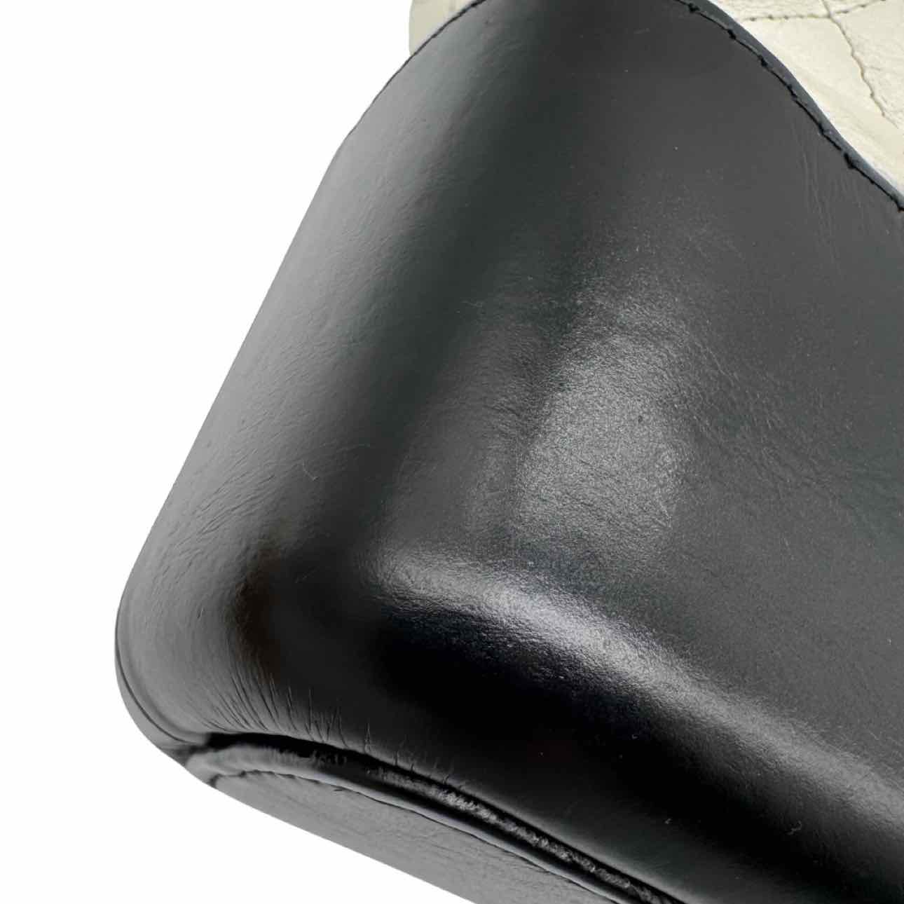 CHANEL Aged Calfkin Quilted Medium Gabrielle White Hobo Bag