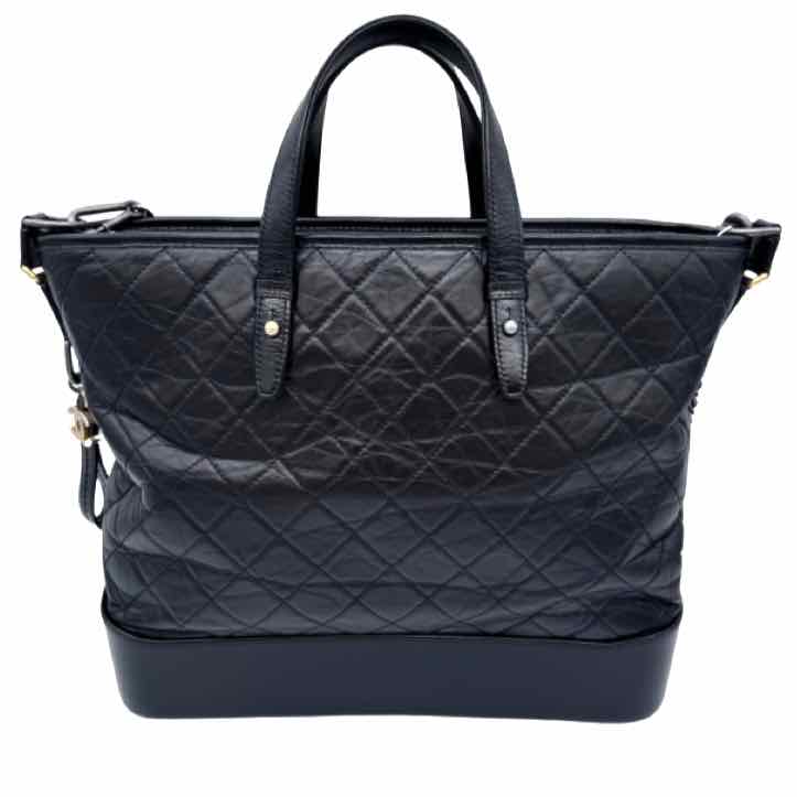CHANEL Aged Calfskin Quilted Gabrielle Hobo Bag Large Black (Pre-Owned)