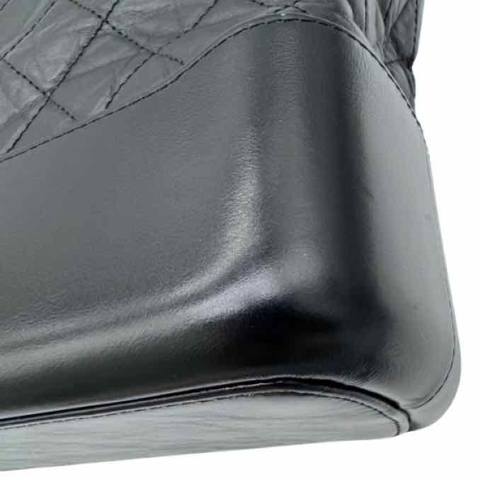 CHANEL Aged Calfskin Quilted Gabrielle Hobo Bag Large Black (Pre-Owned)