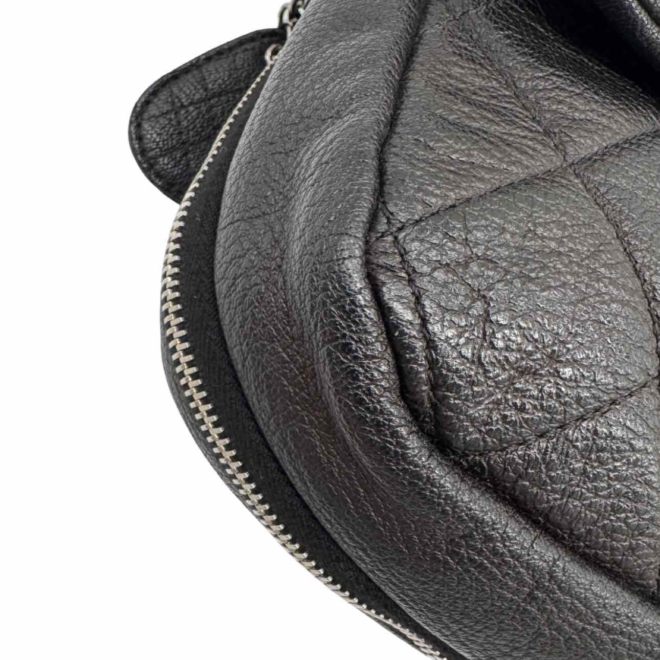 CHANEL Calfskin Yacht Jumbo Flap Black