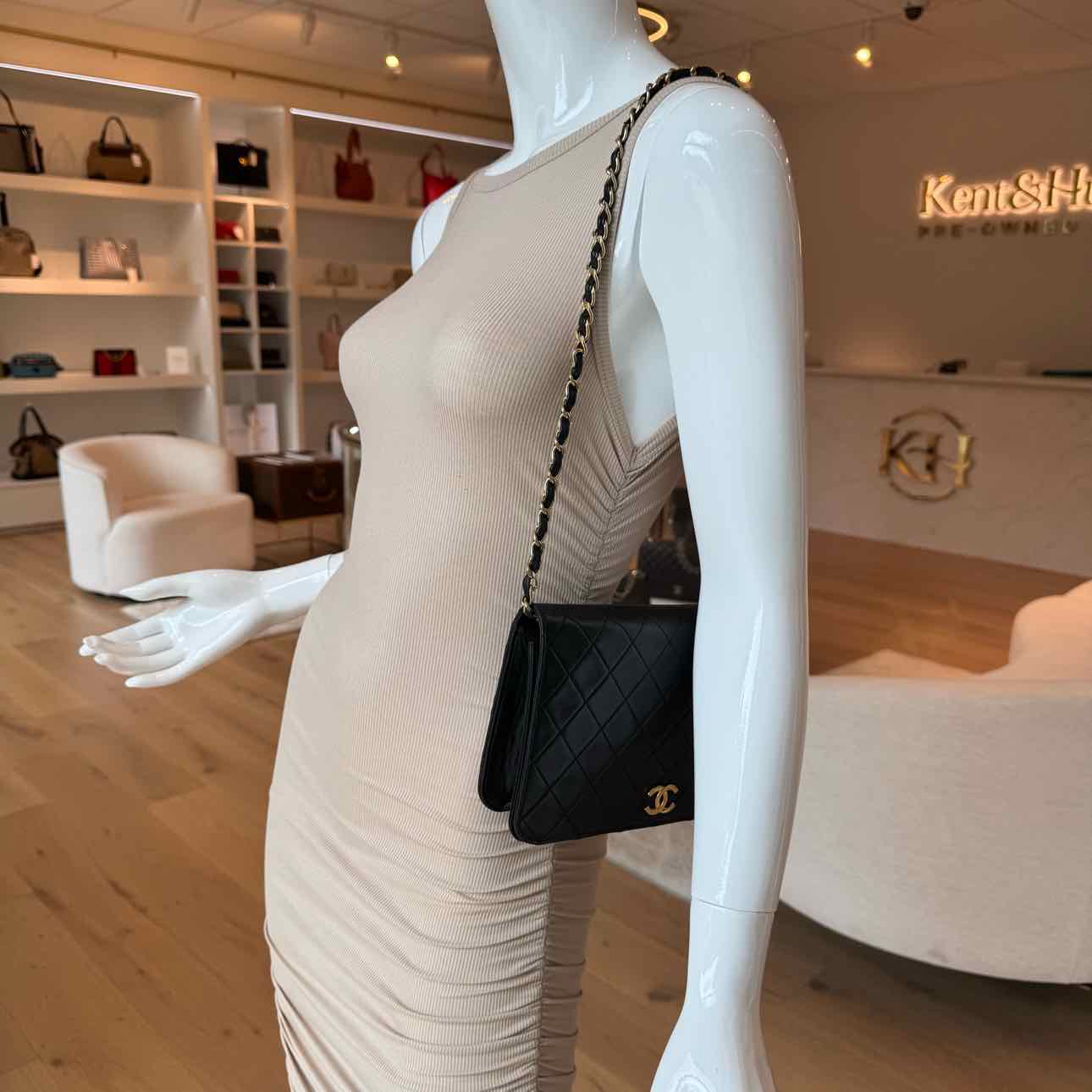 CHANEL Lambskin Classic Small Push Lock Flap (Pre-Owned)