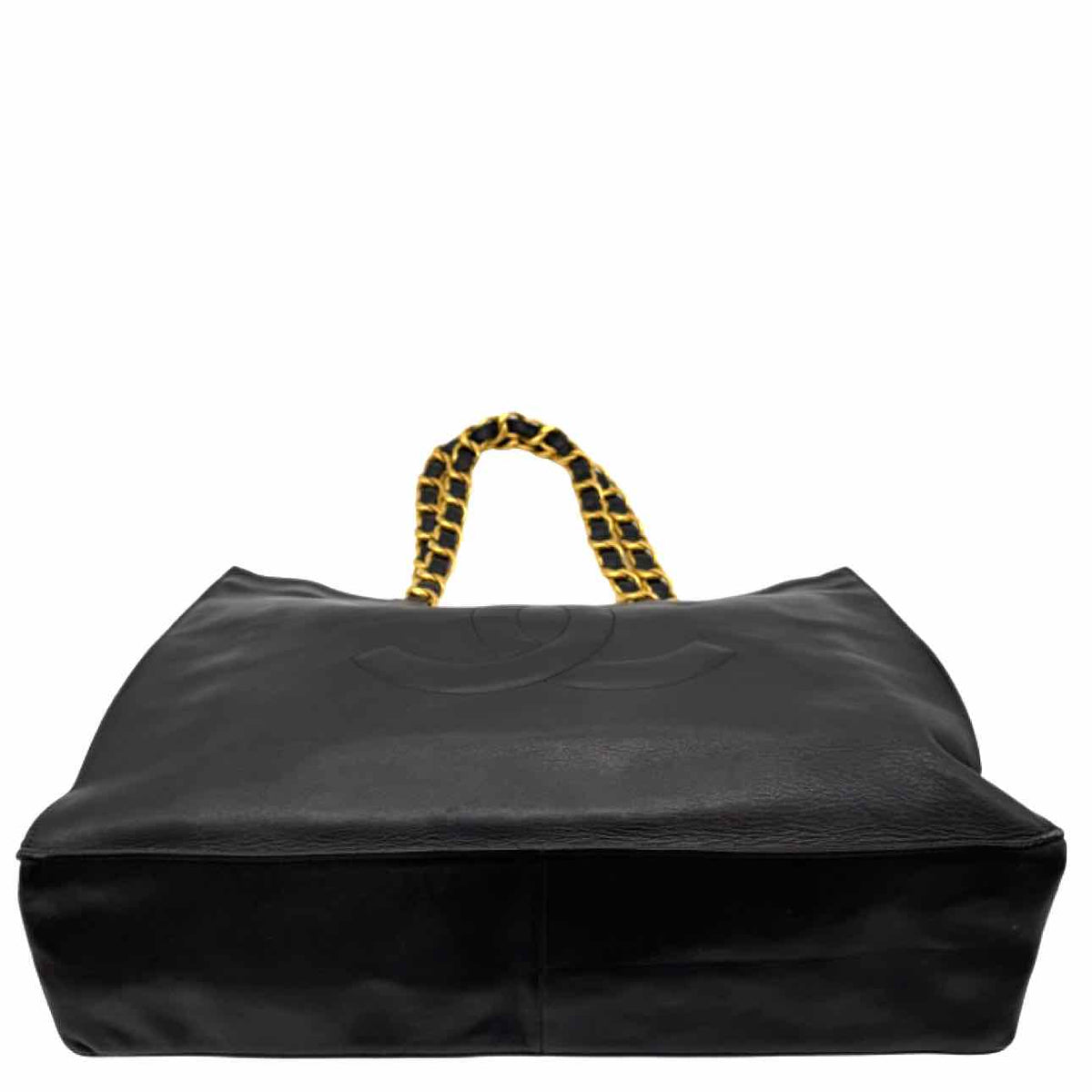 CHANEL Lambskin Jumbo XL CC Chain Shopping Tote Black