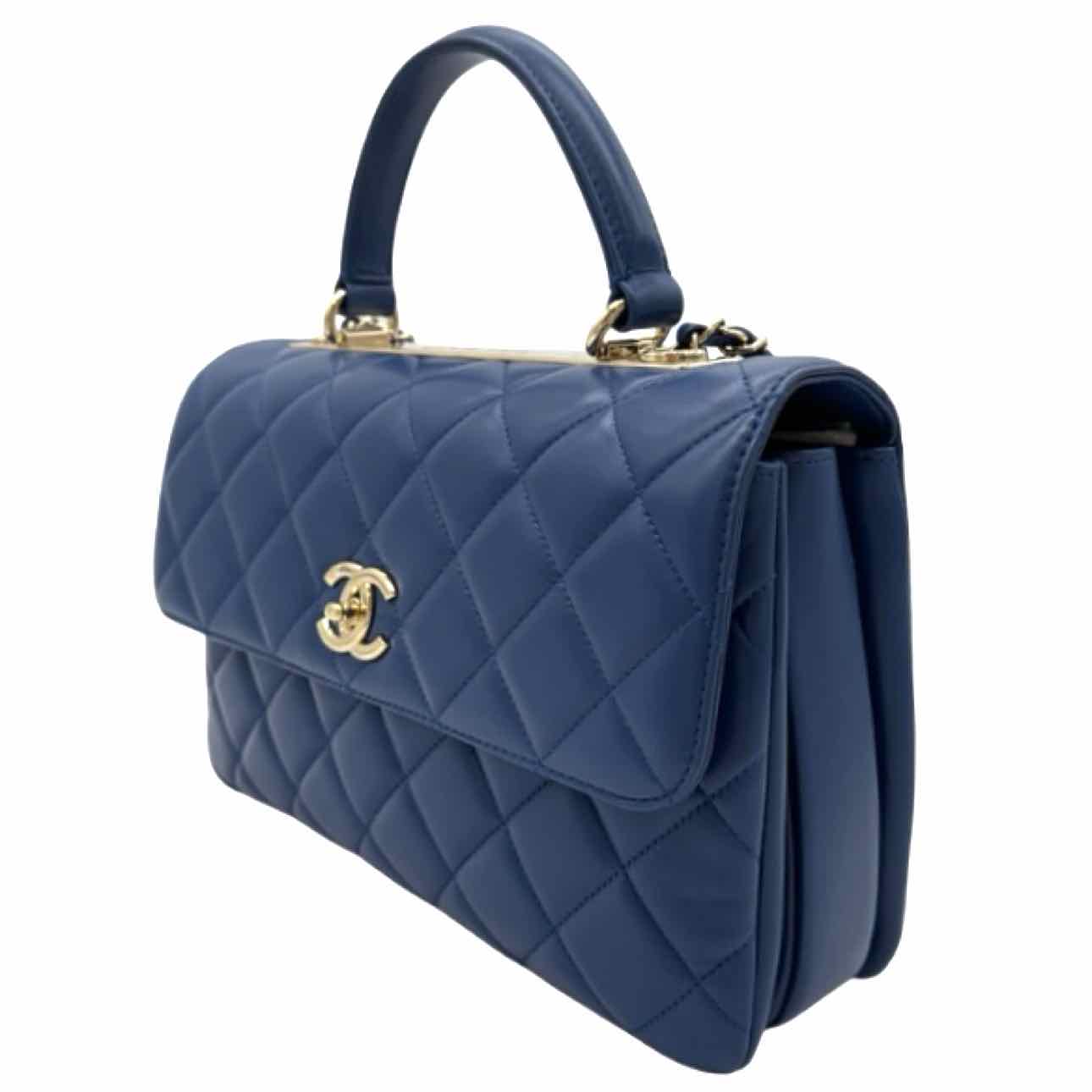 CHANEL Lambskin Medium Trendy CC Top Handle Shoulder Bag