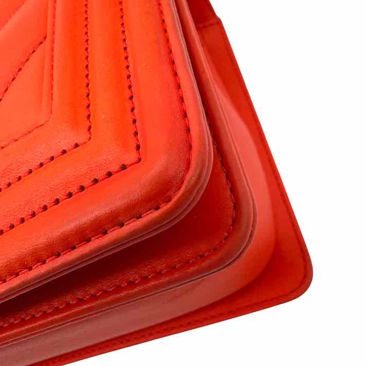 CHANEL Medium Chevron Boy Bag Scarlet