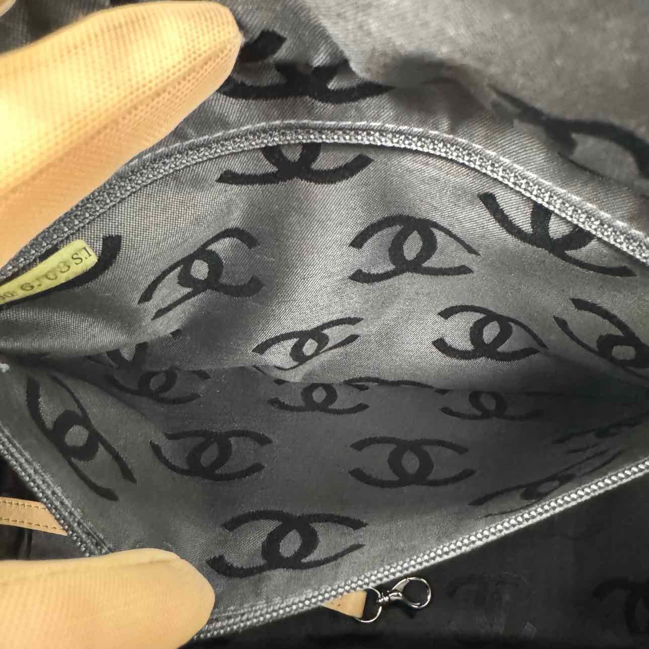 CHANEL Quilted Calfskin Medium Cambon Line Tote Bag Beige