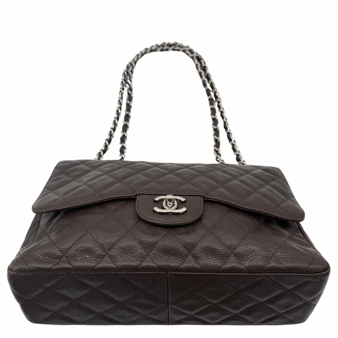 CHANEL Quilted Caviar Jumbo Timeless Single Flap