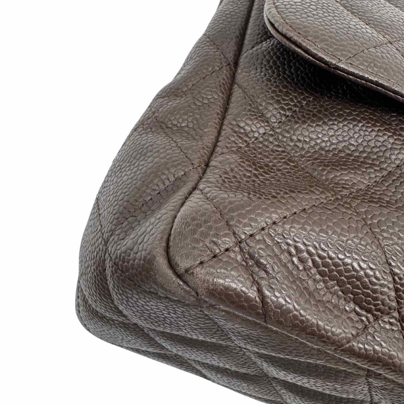 CHANEL Quilted Caviar Jumbo Timeless Single Flap