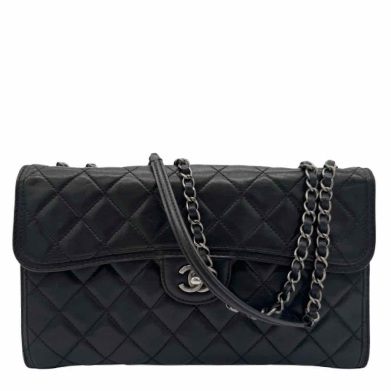 CHANEL Quilted Lambskin Citizen Flap Black