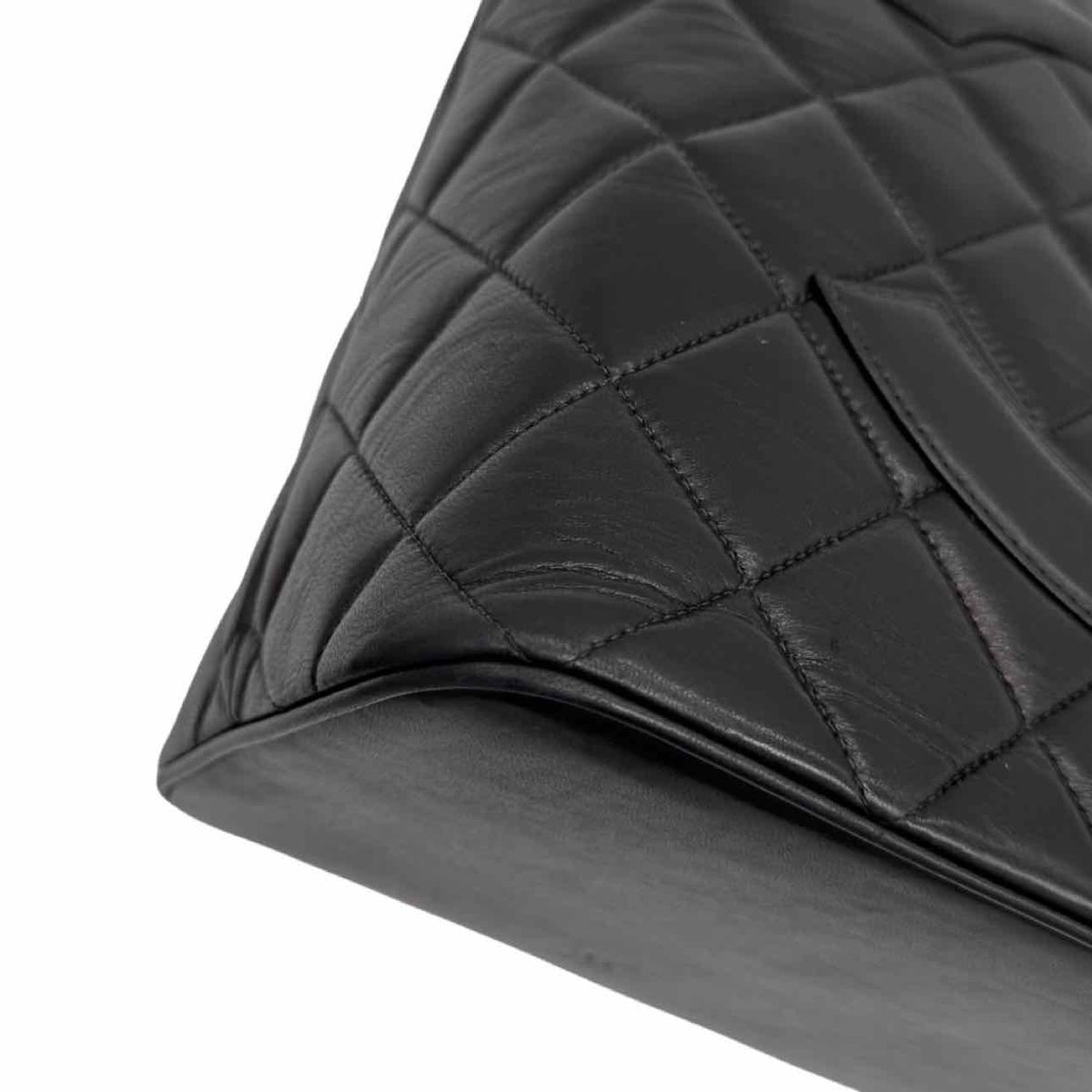 CHANEL Quilted Lambskin Medallion Tote Black
