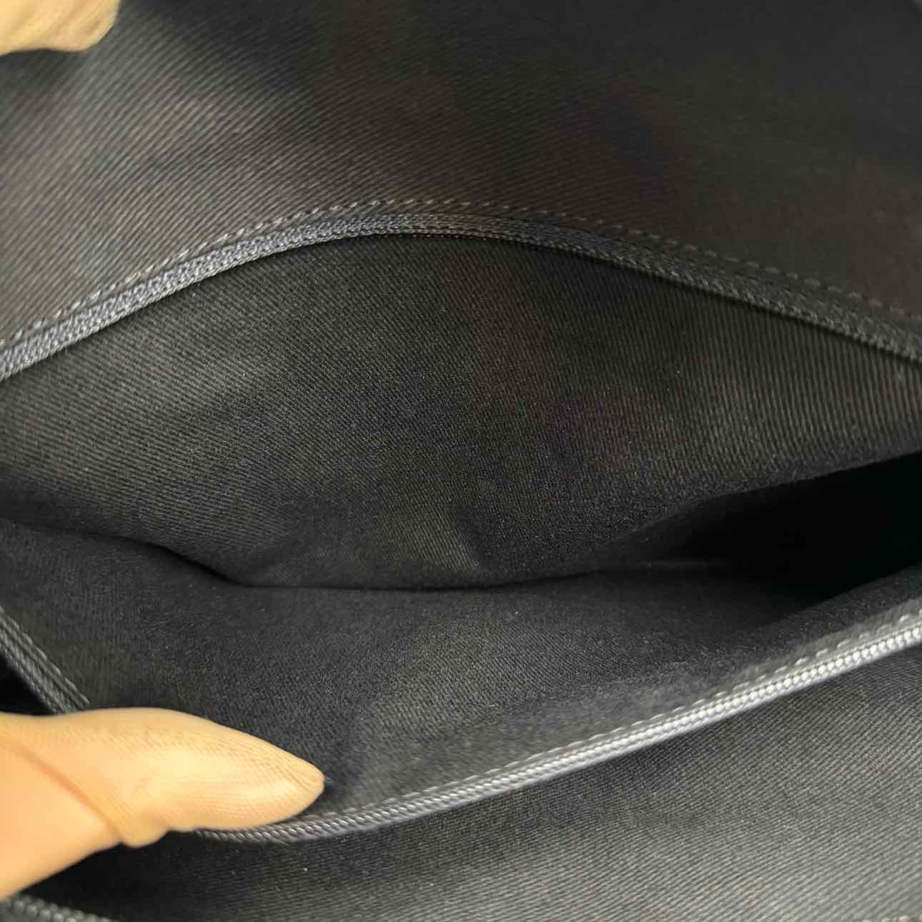 CHANEL Quilted Nylon Calfskin CC Paris New York Tote Bag Black