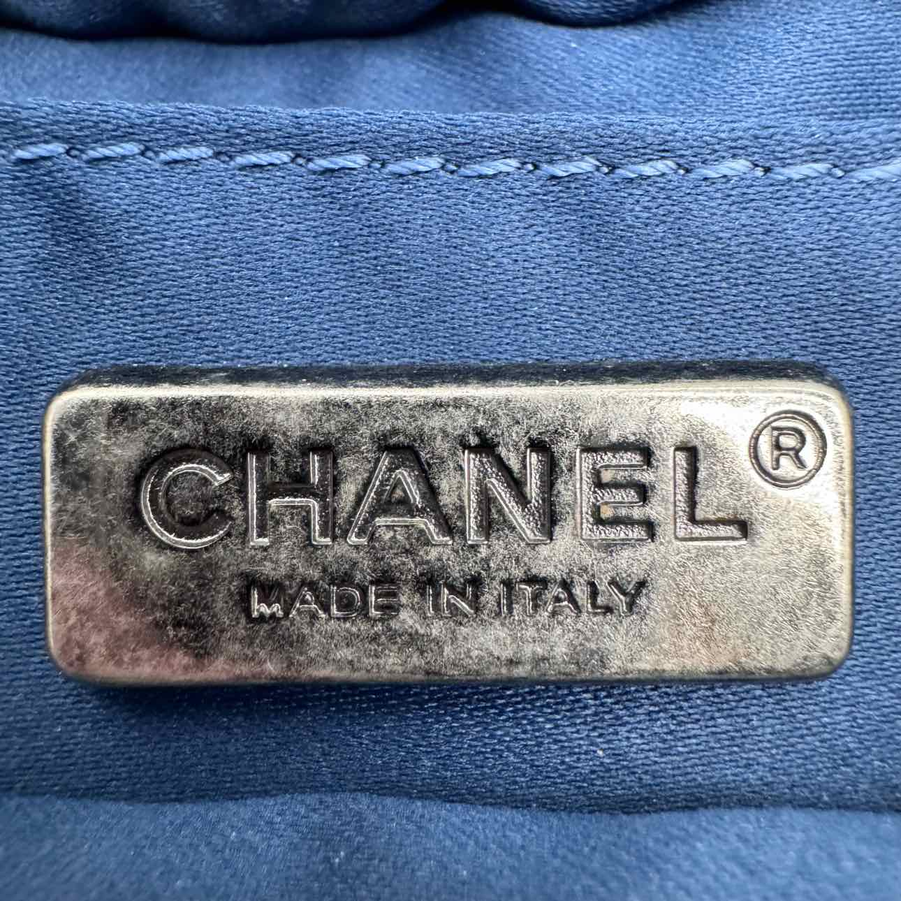 CHANEL Sequin Coco Cuba Belt Bag Blue/Pink