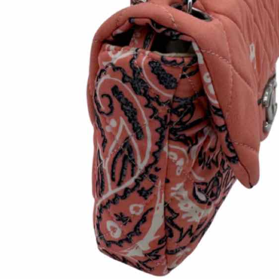 CHANEL Small Camellia Bandana Flap Chain Shoulder Bag Pink Silver HW (Pre-Owned)