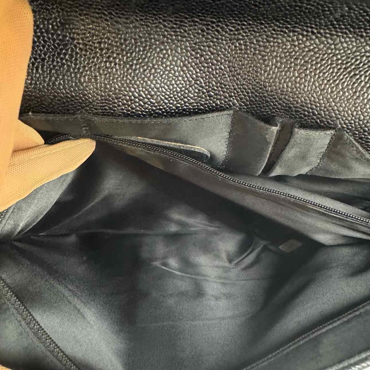 CHANEL Vintage Matelasse Cavier Briefcase Black