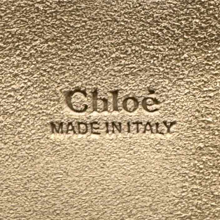 CHLOE Calfskin Suede Medium Faye Shoulder Bag Airy Grey (Pre-Owned)