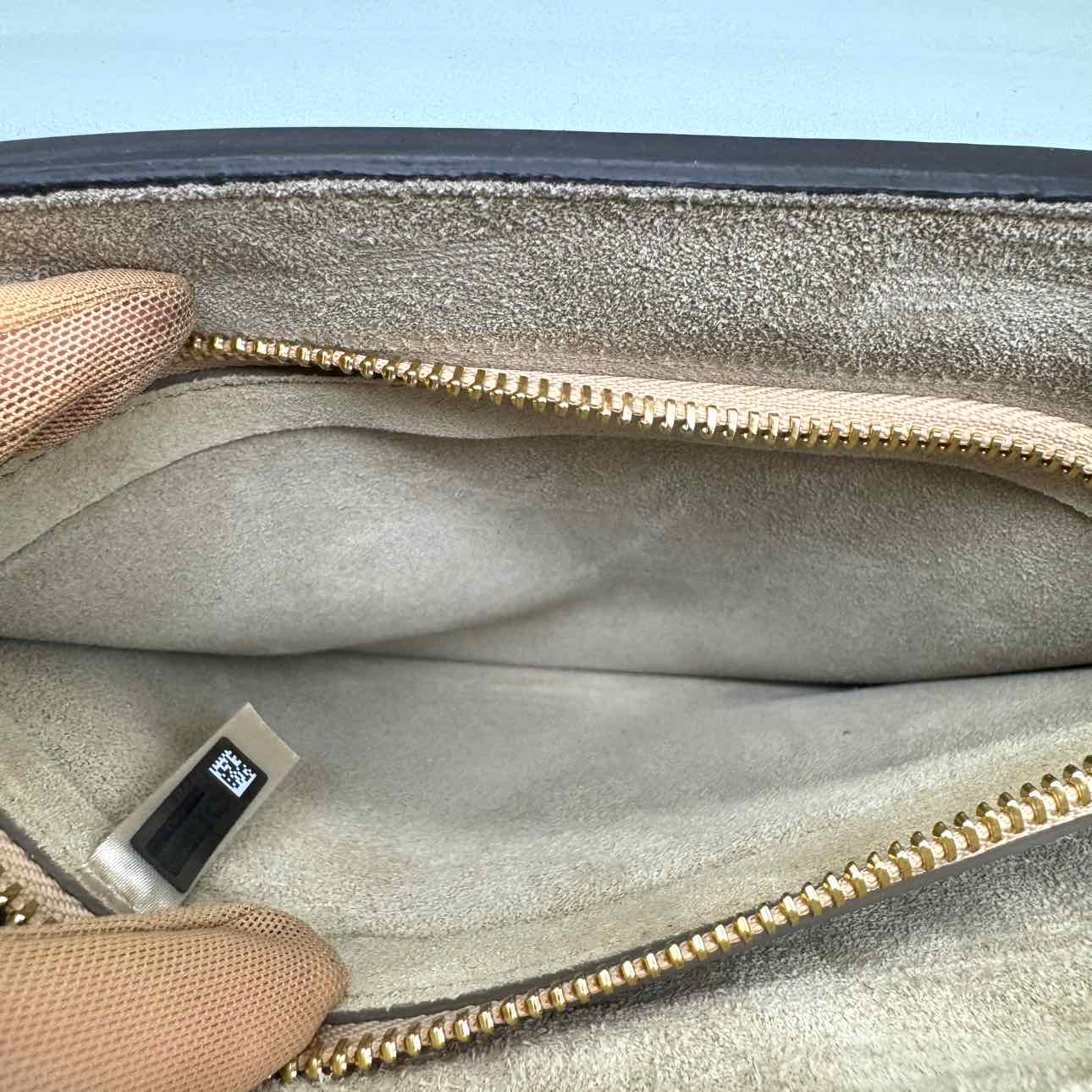 CHLOE Calfskin Suede Medium Faye Shoulder Bag Airy Grey (Pre-Owned)