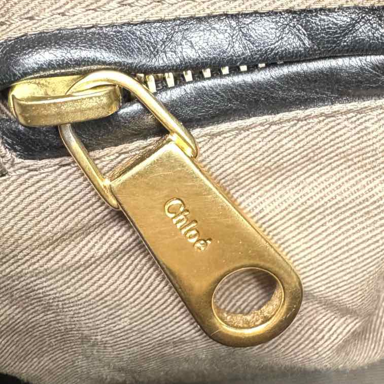 CHLOE Snakeskin Medium Marcie Satchel Black (Pre-Owned)